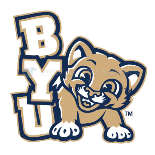 Brigham Young Cougars logo T-shirts Iron On Transfers N4025 - Click Image to Close
